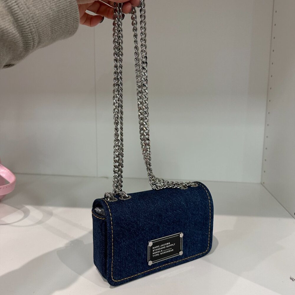 Marc Jacobs Denim Chain Shoulder Bag